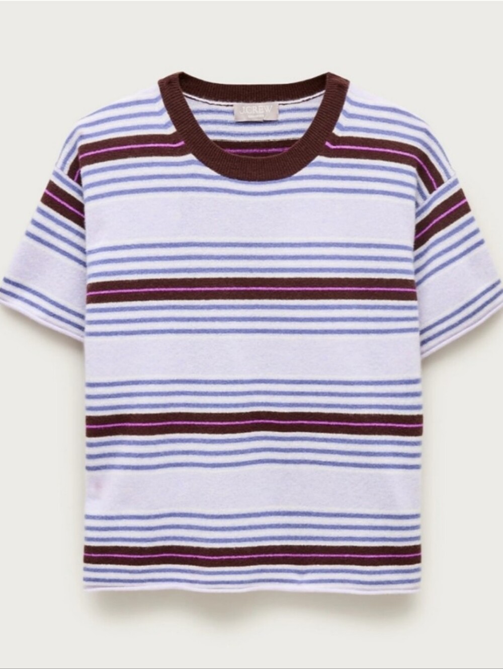 J. Crew Cashmere Relaxed T-Shirt in Stripe